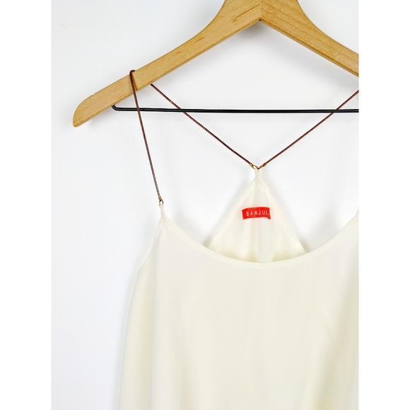 SMALL - Banjul Flowy Cream Strappy Tank Top - Picture 2 of 7